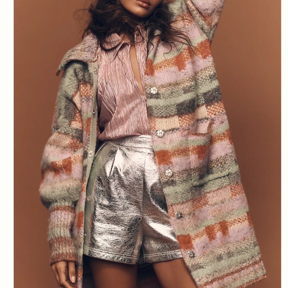 Soft Striped Pastel Knit Cardigan Sweater - Women's
